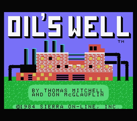 Oil's Well title screen for MSX